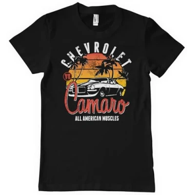 Image of Chevrolet Officially Licensed Camaro Sunset Mens T Shirt (Black), X Large