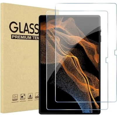 Image of 2 Pack S9/S8 Ultra Screen Protector For Samsung Galaxy Tab S9 2023, S8 2022 14.6 Inch Tempered Glass Film S8/S9