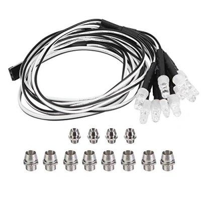 Image of RC Car LED Lights, 12 Pcs 5mm/3mm Headlights and Taillights Lights for Model Drift Accessory