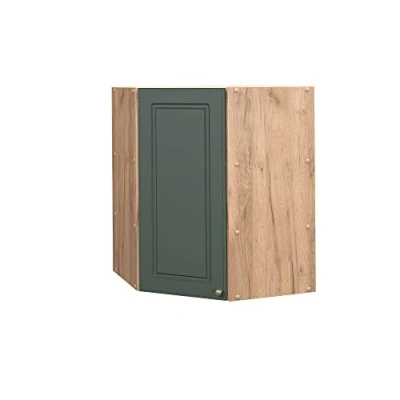 Image of Vicco Corner wall cabinet Fame Line, Green Gold Country House/Gold power oak, 57 cm