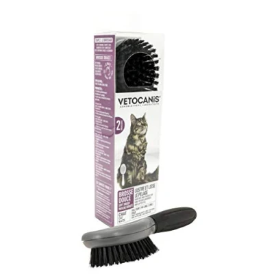 Image of Vetocanis Gentle Grooming Massage brush for Cats, Gray, 0.140989 kg