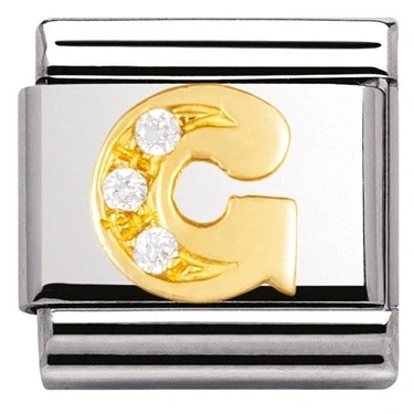 Image of Nomination Cubic Zirconia G Charm