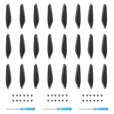 Image of 24Pcs Propellers for DJI Mini 4 Pro/Mini 3 Pro Replacement Prop Blades Low Noise Wings 6030F Accessories Drone Exclusive Screws &amp; Screwdrivers Silver