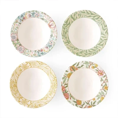 Image of Morris &amp; Co Mixed Set of 4 19cm Cereal Bowls