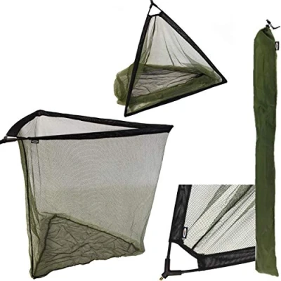 Image of 42 INCH GREEN CARP FISHING LANDING NET WITH PLASTIC BLOCK + STINK BAG NGT TACKLE