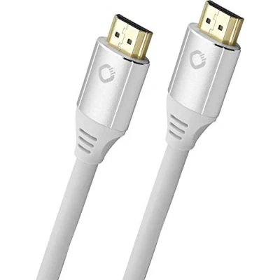 Image of OEHLBACH Black Magic MKII 8K Ultra High Speed HDMI Cable FUHD 60Hz 4320p / 4K 120Hz 2160p 48Gbit/s (21:9 Cinema, 3D, Dolby Vision, Dynamic HDR 10+, VRR, eARC, UHD2) 5 Metres, White