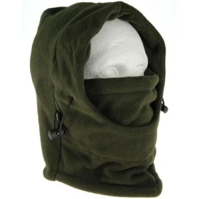 Image of DNA Cold Weather Carp Fishing Fleece Lined OD Green Adjustable Snood with Face Guard