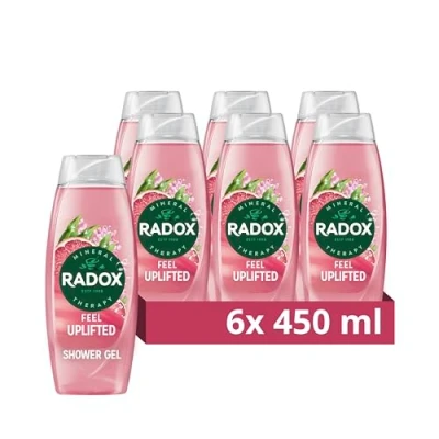 Image of Radox Mineral Therapy Feel Uplifted Shower Gel With Grapefruit &amp; Ginger Scent 450 ml (Pack of 6)