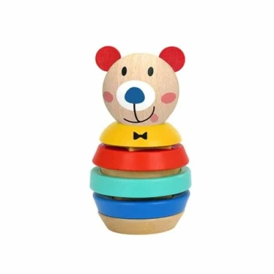 Image of AB Gee abgee 921 TF187 EA Wooden Bear Shape Sorter, red