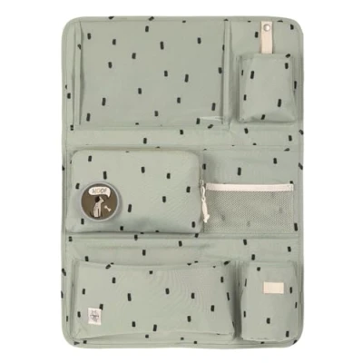 Image of LÄSSIG Car Organiser, back seat Bag for Car, Hanging, Foldable, 55 cm, Wrap to Go, happy prints olive, Höhe 60 Zentimeter, organiser