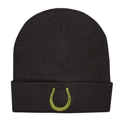 Image of TeddyTs Adult Horse Shoe Thermal Beanie Hat (Dark Grey)