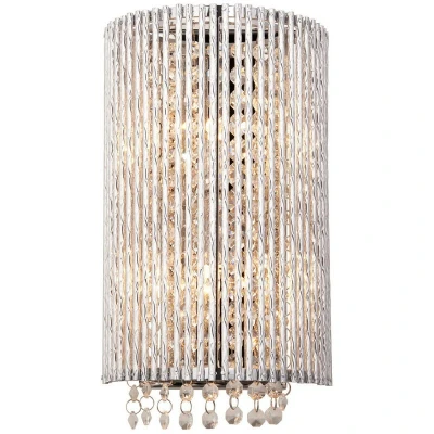 Image of Galina 2 Light Wall Chrome Plate &amp; Clear Crystal, G9