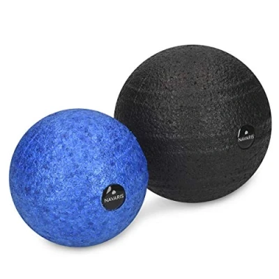 Image of Navaris Fascia Massage Balls Set 2 Different Sizes (8cm, 10cm) Myofascial Deep Tissue Muscle Therapy for Back Legs Neck Foot Roller Trigger Points