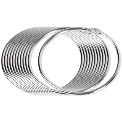 Image of Sourcingmap 12 Pack Loose Leaf Binder Rings, 3.1 Inch Metal Rings Hinge Snap Book Ring, Keychain Key for Index Cards, Home or Office