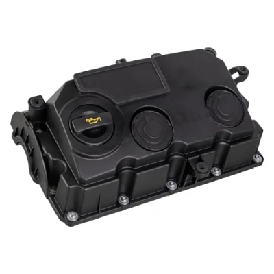 Image of 03G103469G, 03G103469M, 3G103469G, 3G103469M Rocker Cover FEBI BILSTEIN 179761 with seal VOLKSWAGEN: Caddy 3, Touran I, Golf 5, AUDI: A3 Sportback