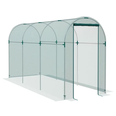 Image of Outsunny Fruit Cage, Plant Protection Tent, 1.2 x 3.6 1.9m, Green