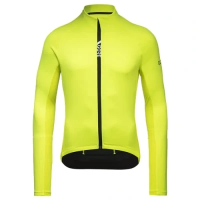 Image of GORE WEAR Men&#039;s Thermal Cycling Jersey, C5, Neon Yellow/Citrus Green, L