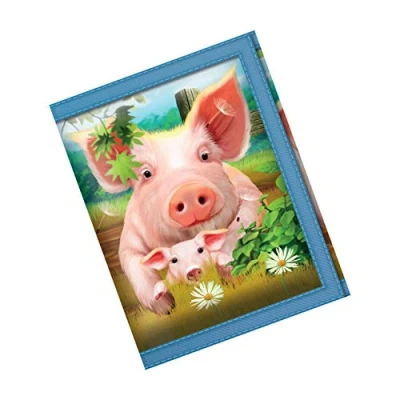 Image of 3D LiveLife Wallets Pig Pen from Deluxebase. Lenticular Farm Wallet. Cash, Coin and Card Holder with Artwork Licensed Renowned Artist Michael Searle