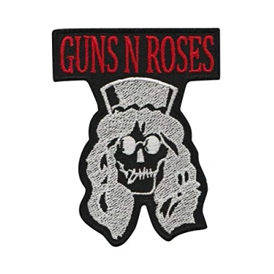 Image of Guns N Roses Head Patch Badge Embroidered Iron on Applique Souvenir Accessory
