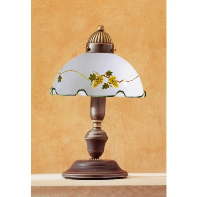 Image of Nonna Cottage Style Glass Dome Table Light Matt Antique Brass, 1x E27