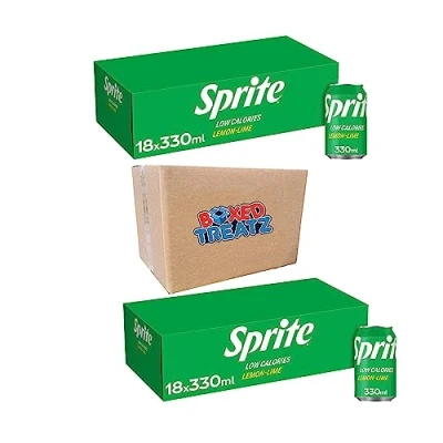 Image of Sprite Lemon Lime Drink 330ml Sparkling Flavour Soft With Sugar And Sweetener 18 36 Pcs Boxed Treatz (36)