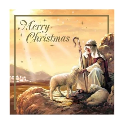 Image of Eurowrap Pack of 12 Assorted Christmas Cards Xmas Traditional Religious, 2 Designs Seasonal Blessings and Merry Eco Friendly Packaging 100% Recyclable
