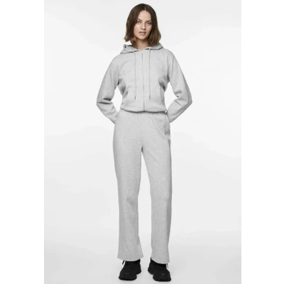 Image of PIECES Women&#039;s Pcchilli Hw Wide Sweat Pants Noos Bc, Light Grey Mix, XS