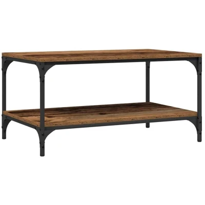 Image of vidaXL Coffee Table Old wood 80 x 50 40 cm Engineered