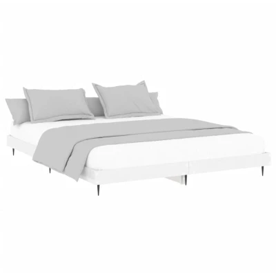 Image of vidaXL Bed Frame without Mattress High Gloss White 200x200 cm
