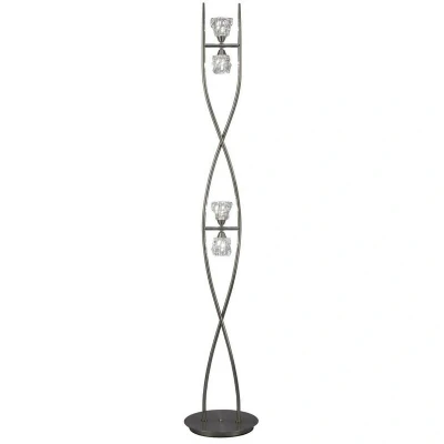 Image of Iku Floor Lamp 4 Light G9, Satin Nickel
