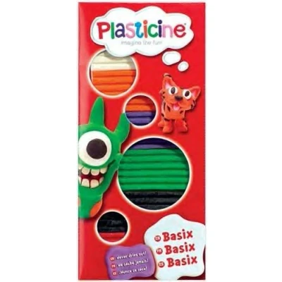 Image of Pack OF 6 Plasticine Basix Colour (80g)
