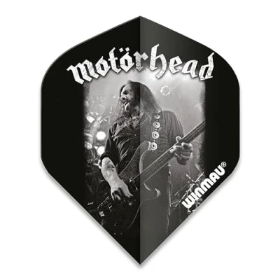 Image of WINMAU Rock Legends Dart Flights 1 Set Per Pack (Total 3 Flights) Available in Varying Designs (Motorhead, Lemmy)