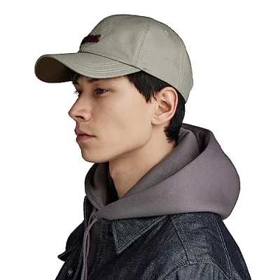 Image of G STAR RAW Men&#039;s Avernus Artwork Baseball Cap, Grey (elephant skin D22308 D190 G106), PC