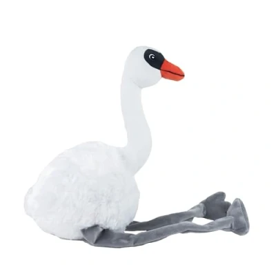 Image of Webbox Lily Long Legs the Swan Plush, Squeaky &amp; Super Soft Dog Toy