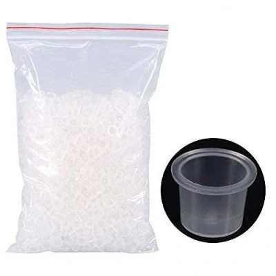 Image of 1000 PCS Tattoo Ink Caps Cups Reusable Permanent Makeup Pigment Container For Needle Tip Grip Power Supply (Large)