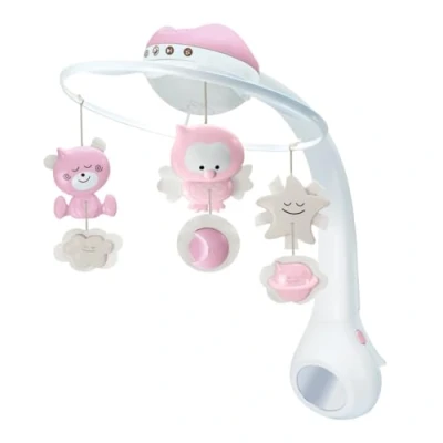 Image of INFANTINO 3 in 1 Projector Musical Mobile Convertible mobile, table and cot light projector, with wake up mode to simulate daylight, complete 6 melodies 4 nature sounds, pink