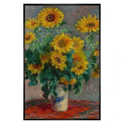 Image of Grindstore Gloss Black Framed Monet Bouquet of Sunflowers Maxi Poster 61x91.5cm