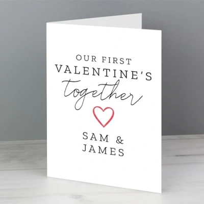 Image of Personalised Our 1st Valentine&#039;s Day Greeting Card Valentines Day, Valentine, Girlfriend, Boyfriend, Wife, Husband, Partner, Love