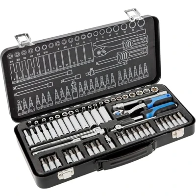 Image of Högert Technik Household Tool Set (63 Pieces, Black/Blue)