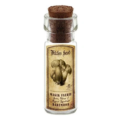Image of MyTinyWorld Dolls House Miniature Apothecary Witches Hood Fungi Bottle And Label