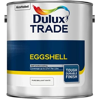 Image of Dulux Trade Eggshell Pure Brilliant White 2.5L