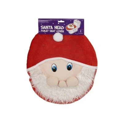 Image of CONCEPT4U® Novelty Funky Fancy Santa Head Christmas/XmasToilet Seat Lid Cover