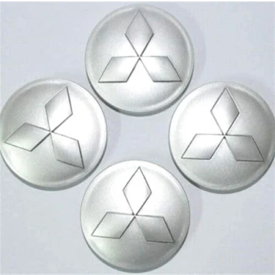 Image of 4 Pcs Hub Cap Car Sticker for Mitsubishi ASX Lancer L200 Pajero Outlander Eclipse 56mm, Covers Stickers Centre Center Wheel