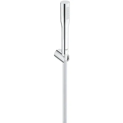 Image of GROHE Vitalio Get Stick 1 Spray Hand Shower Set (Water Saving 9.5 l/min Flow Limiter, Anti Limescale System, Silver Twist Free Hose 1.5 m 1/2&#039;&#039; x 1/2&#039;&#039;, Wall Holder), Chrome, 27459000