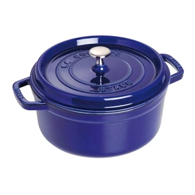 Image of STAUB 40510 265 0 Cocotte Round 22cm Dark Blue