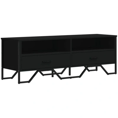 Image of vidaXL TV Cabinet Black 122x34x41 cm Engineered Wood