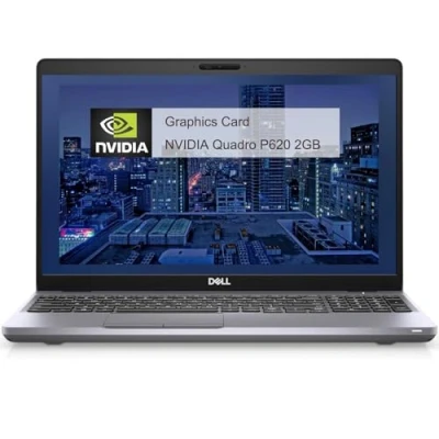 Image of Dell Precision 3551 Workstation Laptop, NVIDIA Quadro P620 2GB, 15.6 Inch FHD Display, Core i7 10750H, 16GB RAM, 512GB SSD, US Keyboard, Win 10 Pro (Renewed)