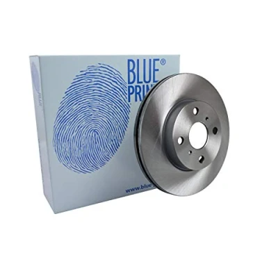 Image of 4351202040, 4351212550 Brake disc BLUE PRINT ADT34370 Front Axle 255mm 22mm 4 Hole 100mm internally vented Coated TOYOTA: Corolla VIII Liftback