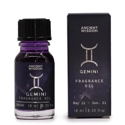Image of Gemini Zodiac Fragrance Oil 10ml Oriental Tigers Eye with Bio Glitter Celestial Energy Enhancer for Mental Agility &amp; Confidence