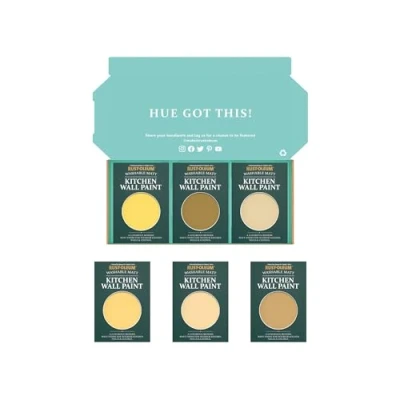 Image of Rust Oleum Kitchen Wall Paint in Matt Finish Warming Yellows Tester Box